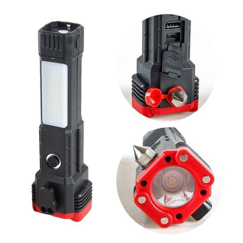 Multifunction 5 in 1 Portable LED Flashlight Rechargeable LED Torch