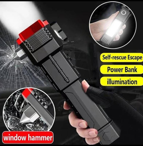 Multifunction 5 in 1 Portable LED Flashlight Rechargeable LED Torch