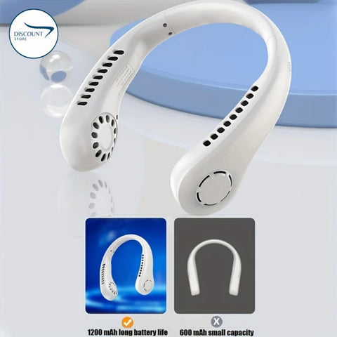 Big Sale !! Portable Bladeless Hanging Neck Fan - (IMPORTED)