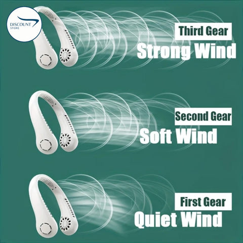 Big Sale !! Portable Bladeless Hanging Neck Fan - (IMPORTED)